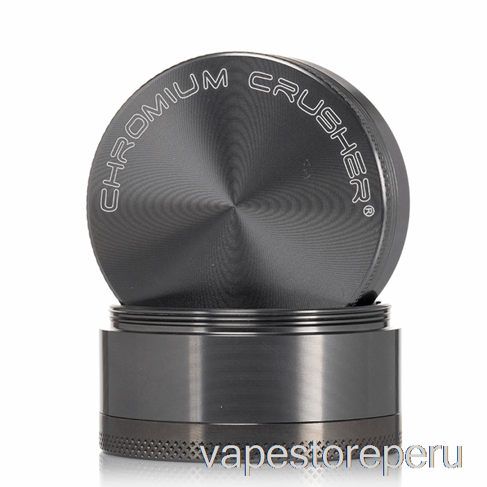 Trituradora De Cromo Desechable Vape Molinillo De 4 Piezas De 2,2 Pulgadas Gris